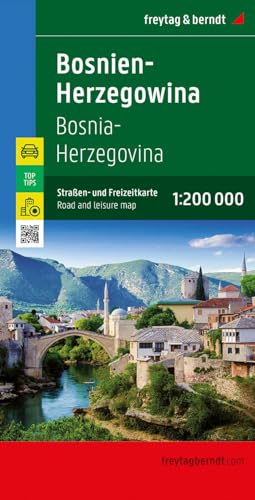 Bosnien-Herzegowina, Straßen- und Freizeitkarte 1:200.000, freytag & berndt: Mit Infoguide, Top Tips (freytag & berndt Auto + Freizeitkarten)
