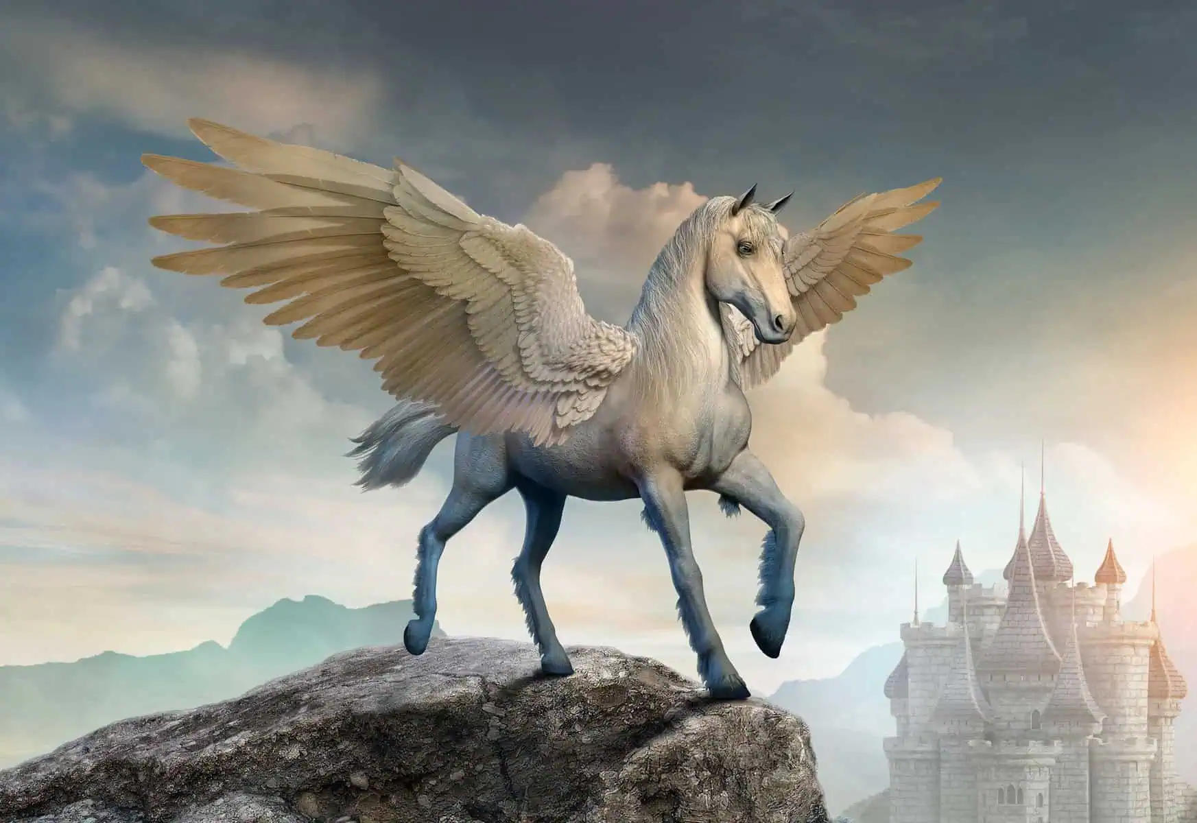 Pegasus, das Wunder des geflügelten Pferdes
