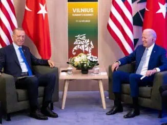 Erdoğan mit Joe Biden in Vilnius im Juni 2023