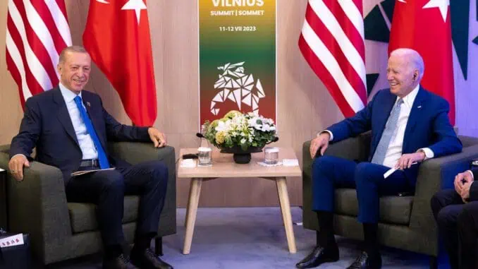 Erdoğan mit Joe Biden in Vilnius im Juni 2023